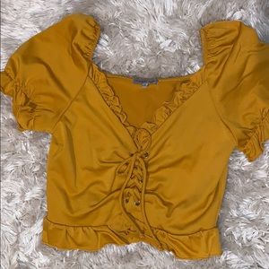 Charlotte Russe lace up crop top